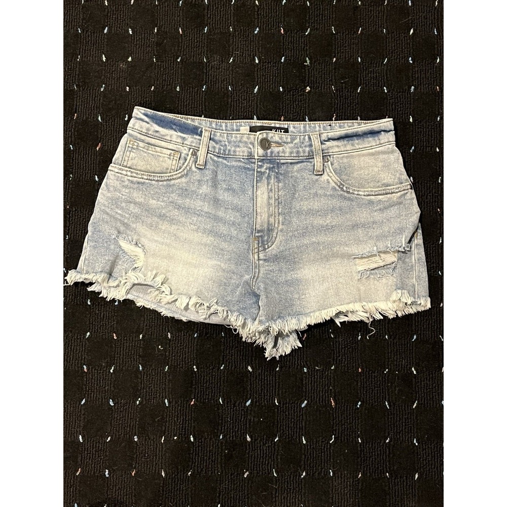Kut From the Kloth Jane Shorts high rise cutoff Distressed denim Size 6